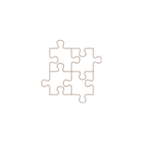 Lösung 4 Puzzlestücke miteinander verbunden